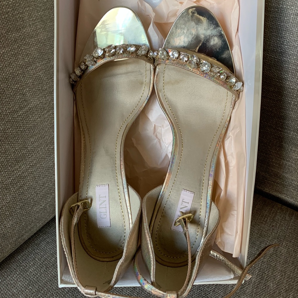 Glint | Jeweled Strap Sandal Heels